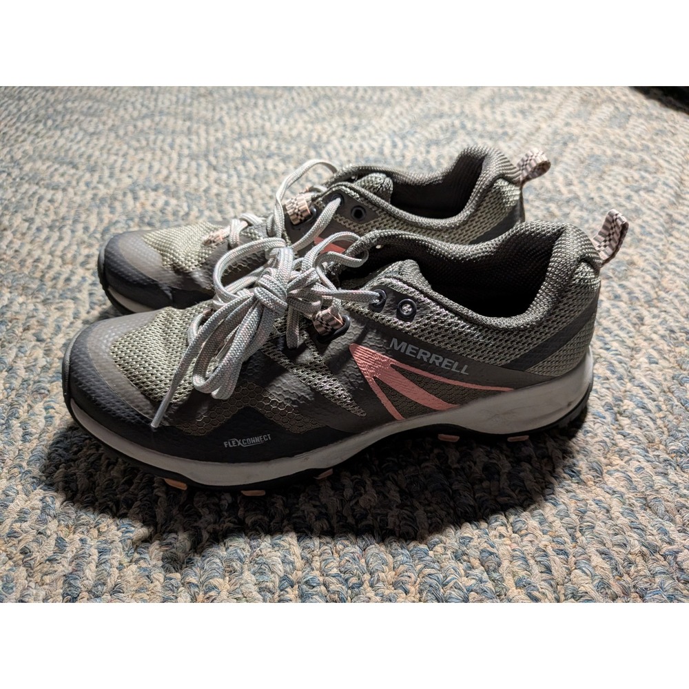 Merrell MQM Flex 2 Womens 8 Hiking Shoes Grey Pink J034276 Trail Sneakers